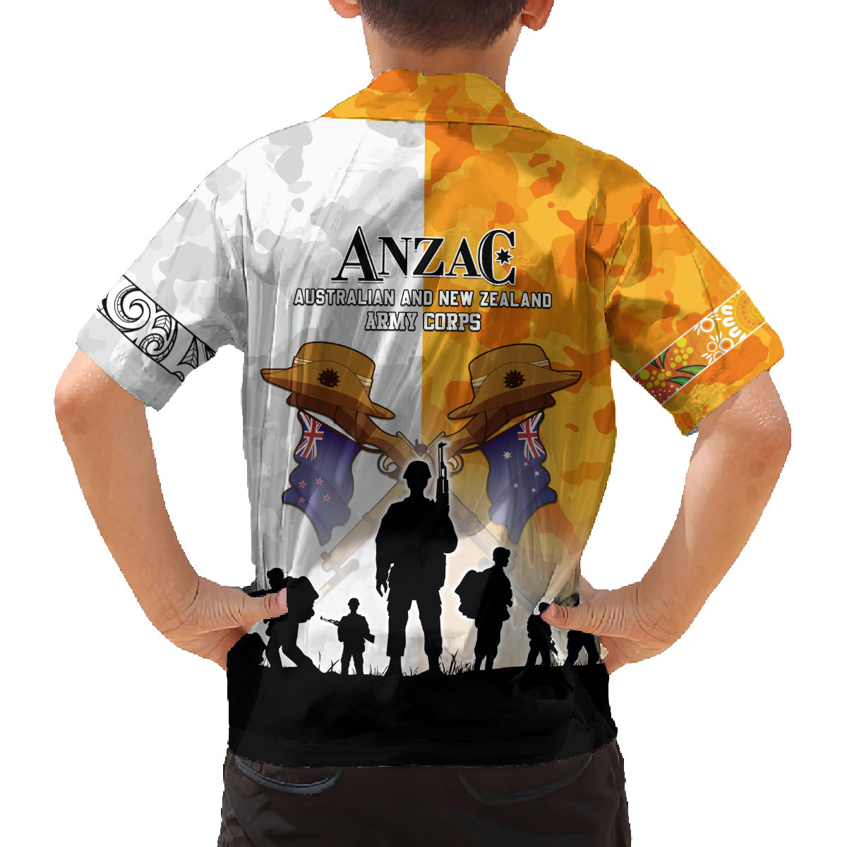 Australia And New Zealand ANZAC Day Family Matching Puletasi and Hawaiian Shirt Lest We Forget