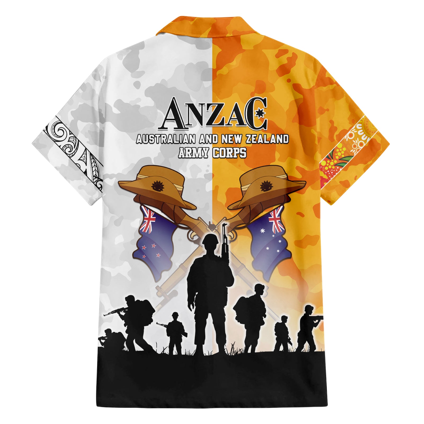 Australia And New Zealand ANZAC Day Family Matching Short Sleeve Bodycon Dress and Hawaiian Shirt Lest We Forget