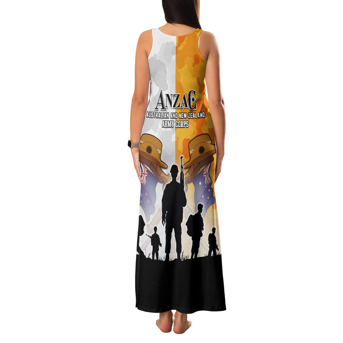 Australia And New Zealand ANZAC Day Family Matching Tank Maxi Dress and Hawaiian Shirt Lest We Forget
