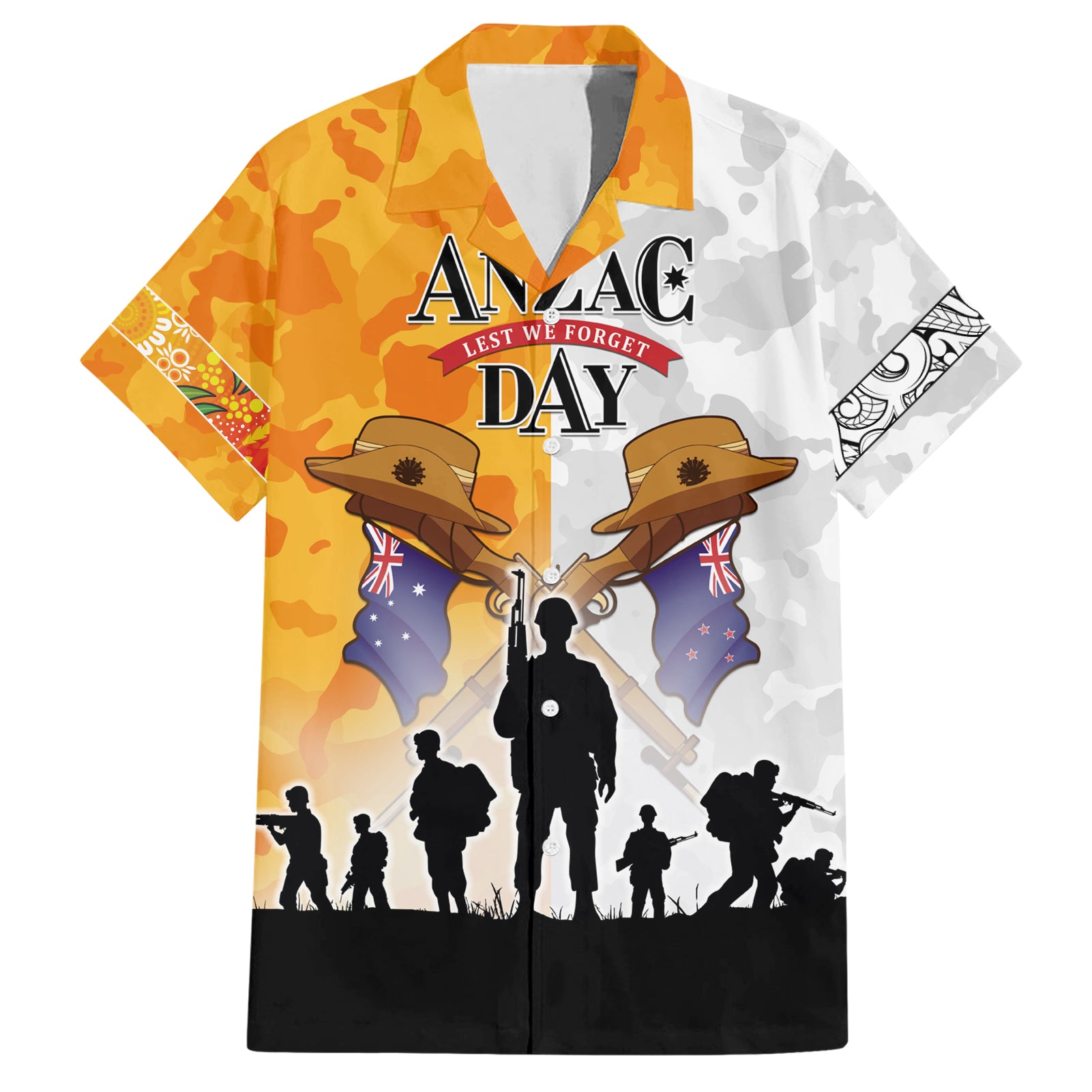 Australia And New Zealand ANZAC Day Hawaiian Shirt Lest We Forget LT05 - Vibe Hoodie Shop