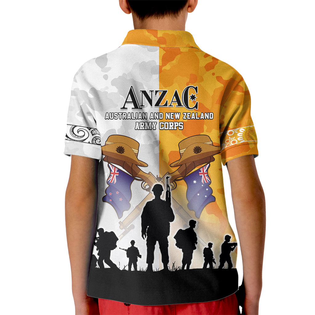 Australia And New Zealand ANZAC Day Kid Polo Shirt Lest We Forget LT05 - Vibe Hoodie Shop