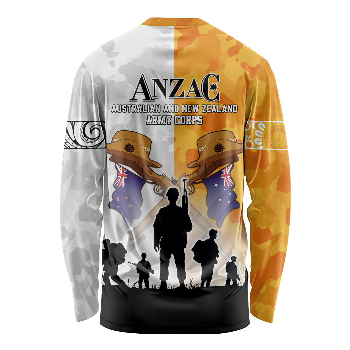 Australia And New Zealand ANZAC Day Long Sleeve Shirt Lest We Forget LT05 - Vibe Hoodie Shop