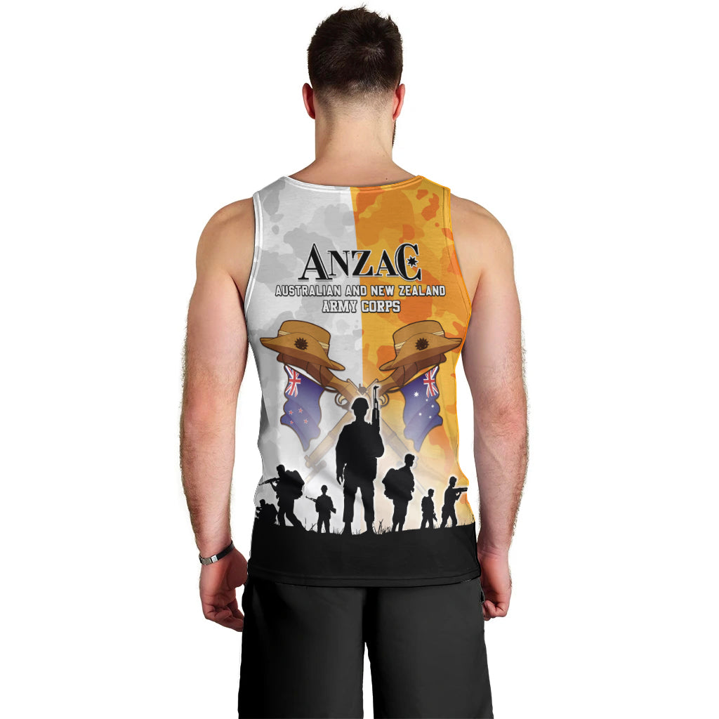 Australia And New Zealand ANZAC Day Men Tank Top Lest We Forget LT05 - Vibe Hoodie Shop