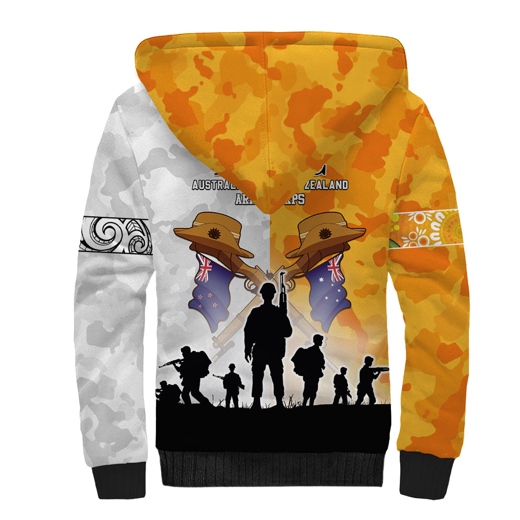 Australia And New Zealand ANZAC Day Sherpa Hoodie Lest We Forget LT05 - Vibe Hoodie Shop