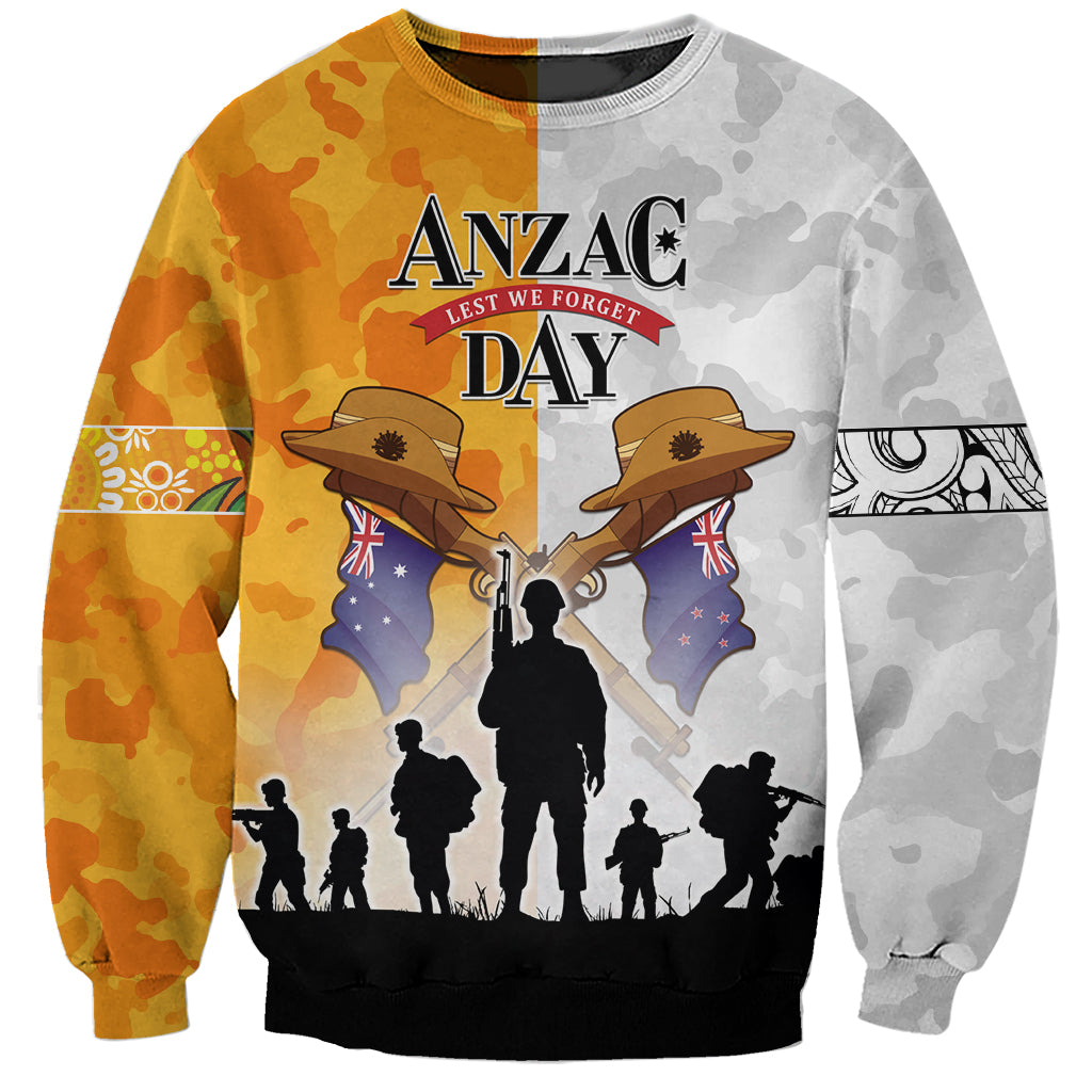 Australia And New Zealand ANZAC Day Sweatshirt Lest We Forget LT05 - Vibe Hoodie Shop