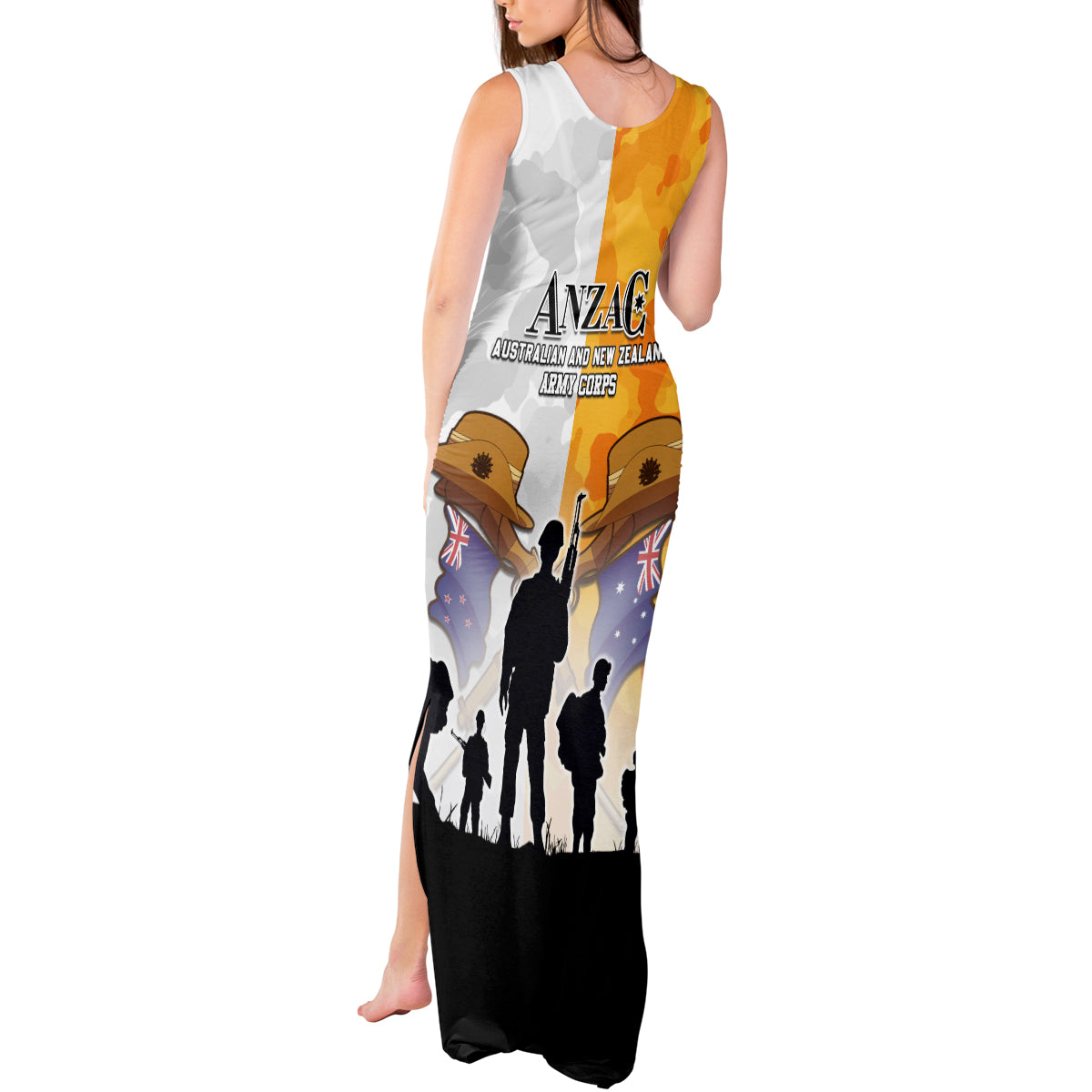Australia And New Zealand ANZAC Day Tank Maxi Dress Lest We Forget