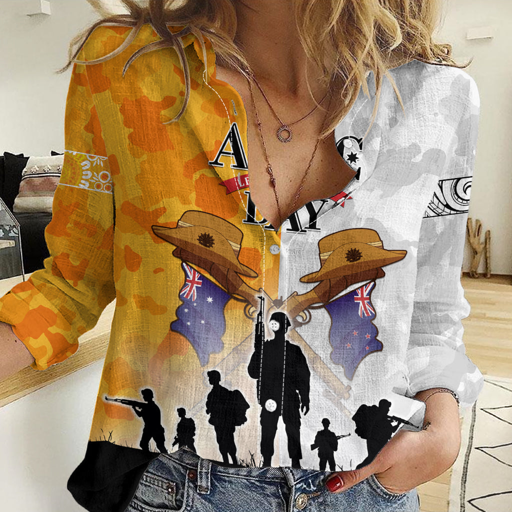 Australia And New Zealand ANZAC Day Women Casual Shirt Lest We Forget LT05 - Vibe Hoodie Shop