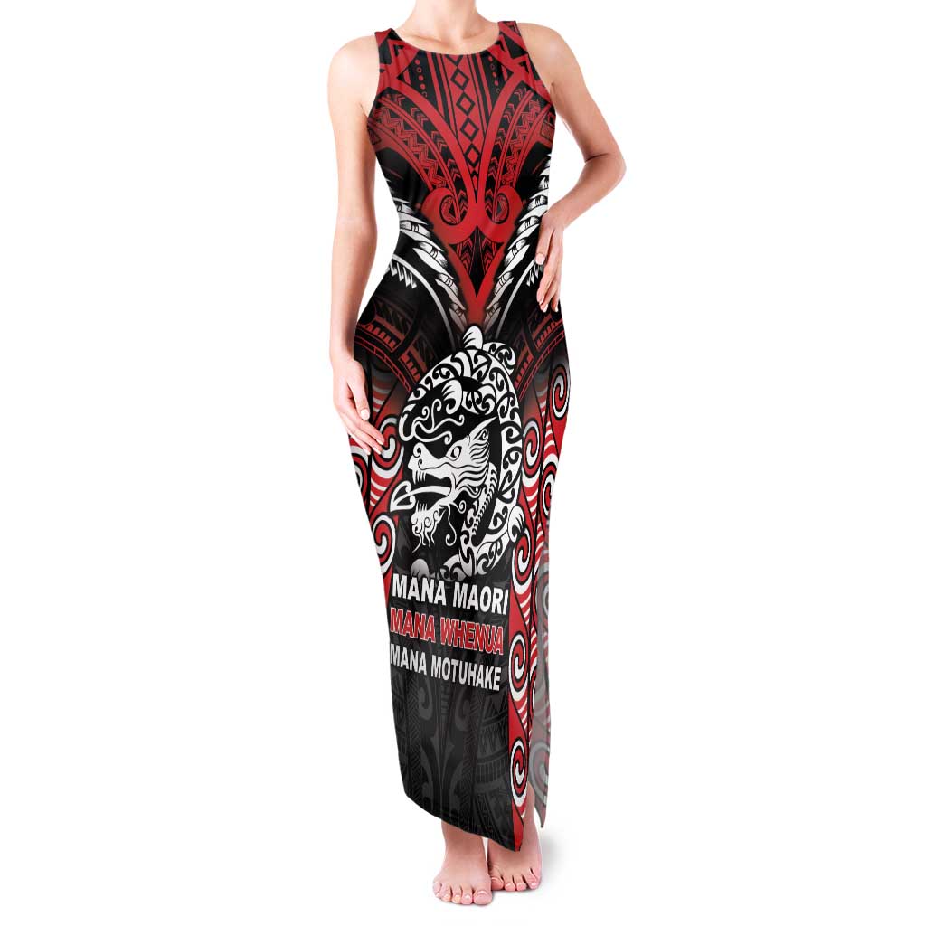 Aotearoa Mana Maori Family Matching Tank Maxi Dress and Hawaiian Shirt Toitu Te Tiriti