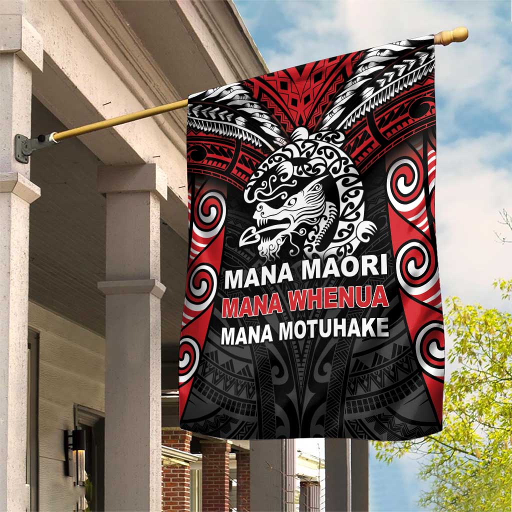 Aotearoa Mana Maori Garden Flag Toitu Te Tiriti LT05 - Vibe Hoodie Shop