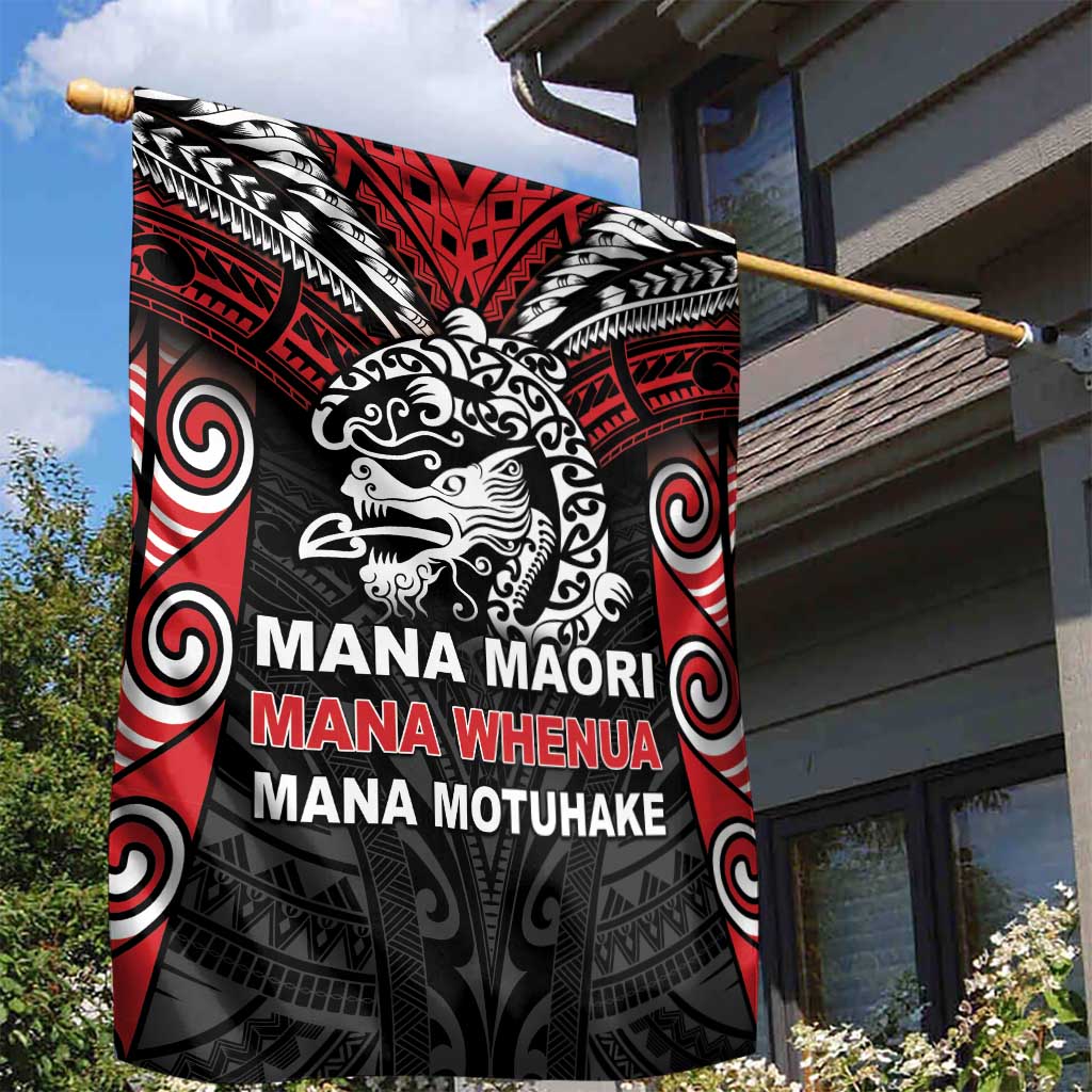 Aotearoa Mana Maori Garden Flag Toitu Te Tiriti LT05 - Vibe Hoodie Shop