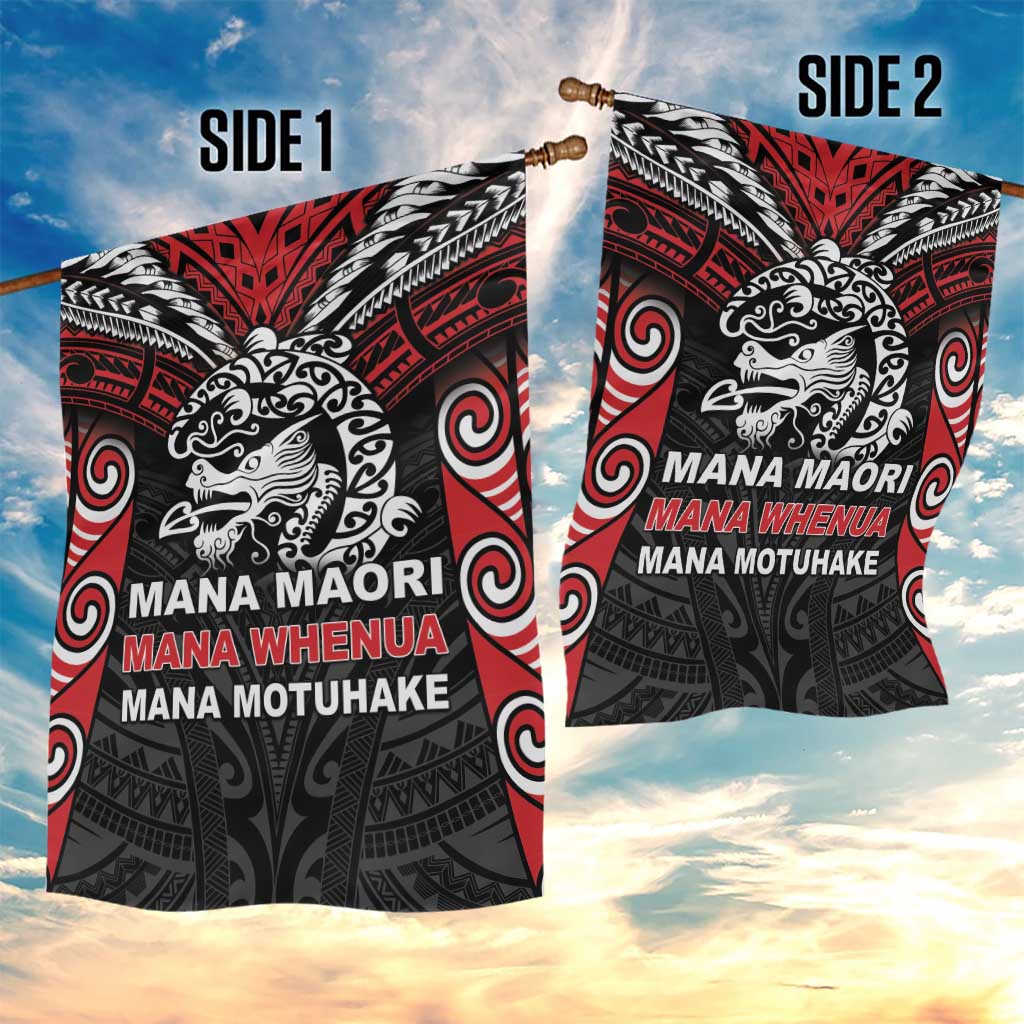 Aotearoa Mana Maori Garden Flag Toitu Te Tiriti LT05 - Vibe Hoodie Shop