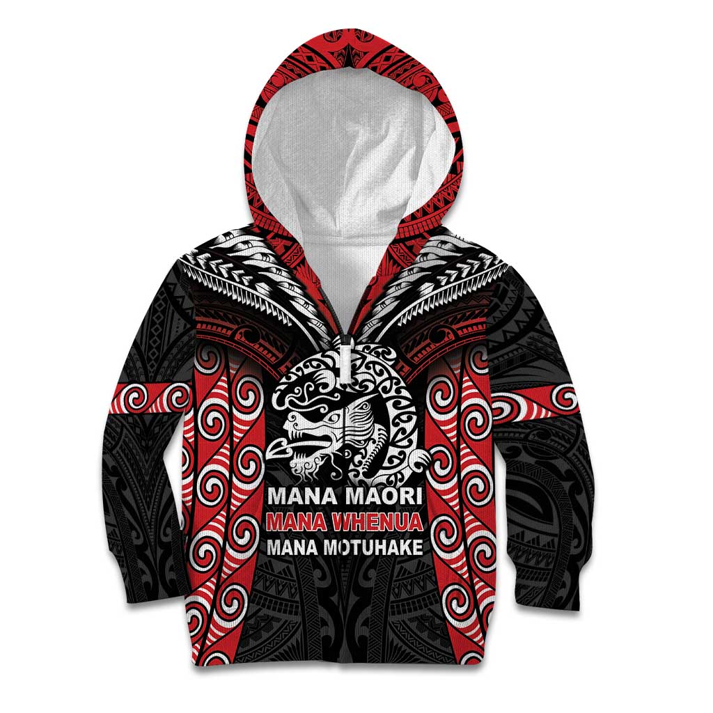 Aotearoa Mana Maori Kid Hoodie Toitu Te Tiriti LT05 - Vibe Hoodie Shop