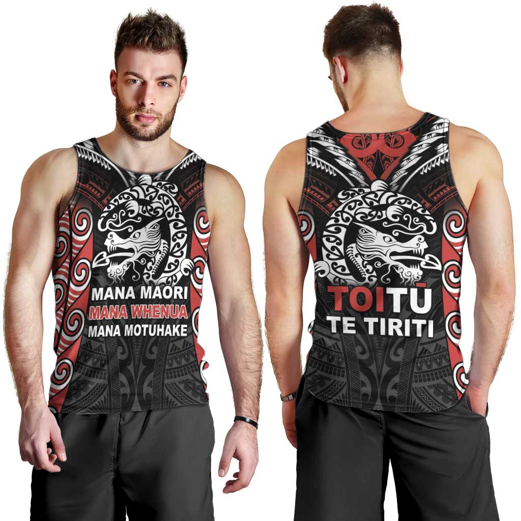 Aotearoa Mana Maori Men Tank Top Toitu Te Tiriti LT05 - Vibe Hoodie Shop