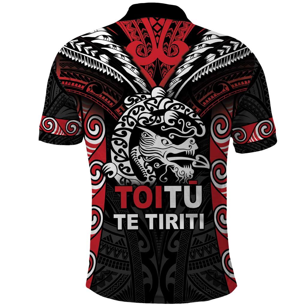 Aotearoa Mana Maori Polo Shirt Toitu Te Tiriti LT05 - Vibe Hoodie Shop