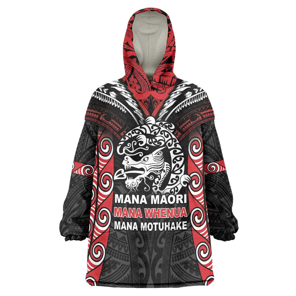 Aotearoa Mana Maori Wearable Blanket Hoodie Toitu Te Tiriti LT05 - Vibe Hoodie Shop