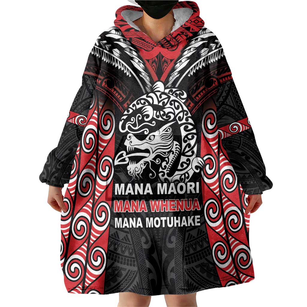 Aotearoa Mana Maori Wearable Blanket Hoodie Toitu Te Tiriti LT05 - Vibe Hoodie Shop