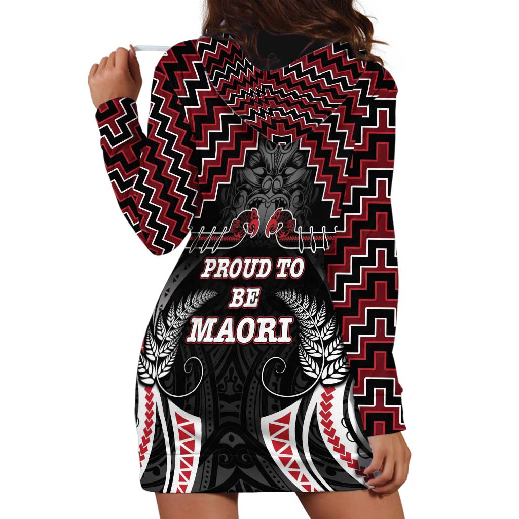 Aotearoa Hoodie Dress Proud To Be Maori LT05 - Vibe Hoodie Shop