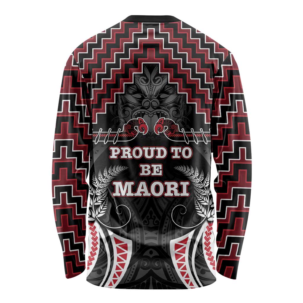 Aotearoa Long Sleeve Shirt Proud To Be Maori LT05 - Vibe Hoodie Shop