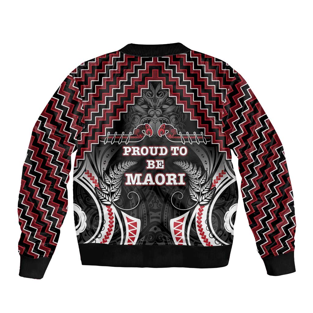 Aotearoa Sleeve Zip Bomber Jacket Proud To Be Maori