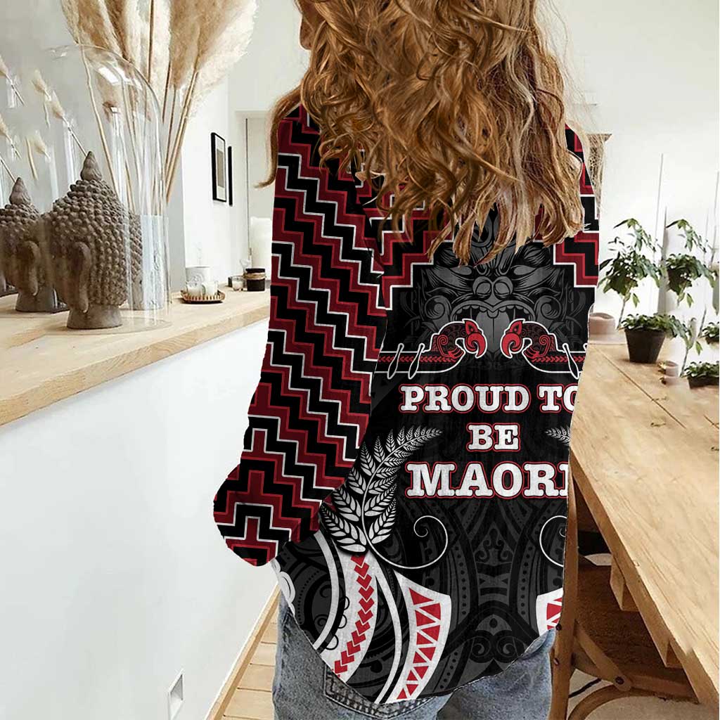 Aotearoa Women Casual Shirt Proud To Be Maori LT05 - Vibe Hoodie Shop