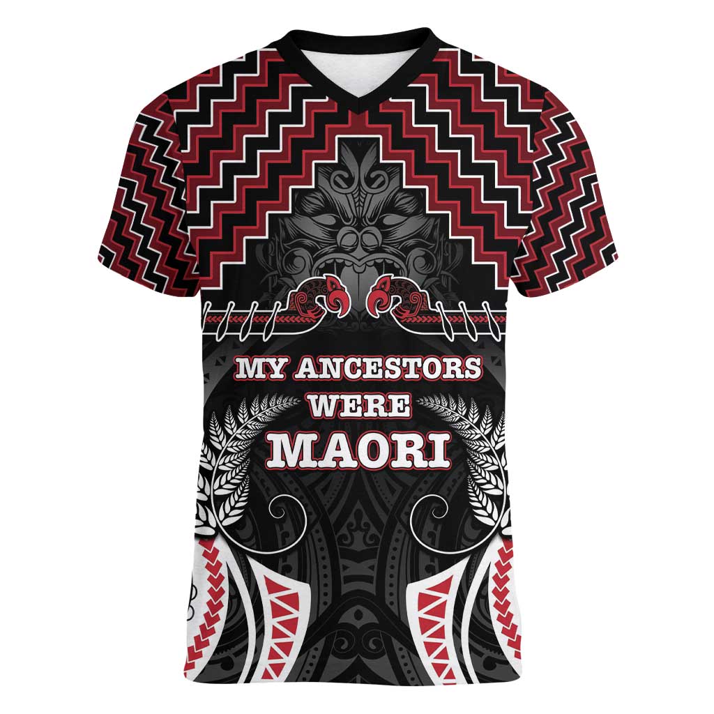 Aotearoa Women V-Neck T-Shirt Proud To Be Maori LT05 - Vibe Hoodie Shop