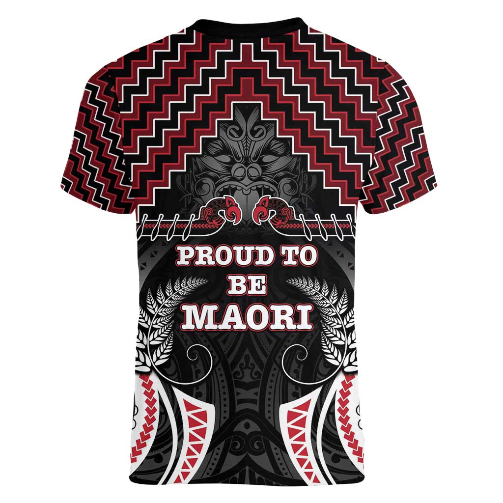 Aotearoa Women V-Neck T-Shirt Proud To Be Maori LT05 - Vibe Hoodie Shop