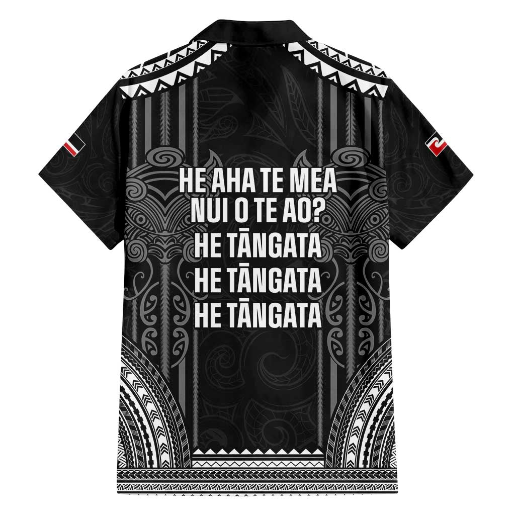 Aotearoa Toitu Te Tiriti Family Matching Off Shoulder Short Dress and Hawaiian Shirt No Kiwi Without Iwi