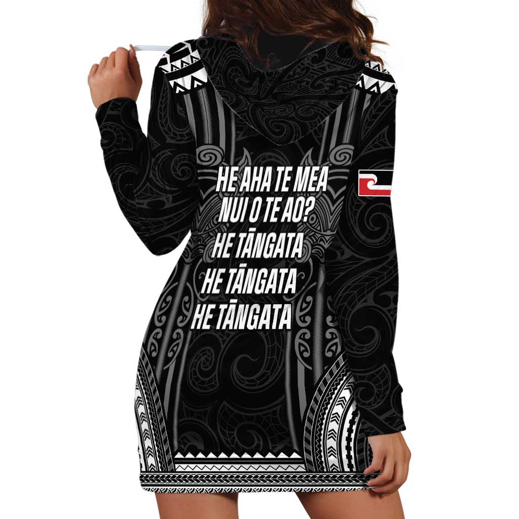 Aotearoa Toitu Te Tiriti Hoodie Dress No Kiwi Without Iwi LT05 - Vibe Hoodie Shop