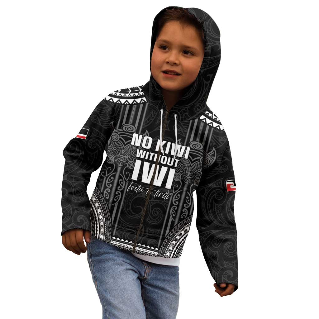 Aotearoa Toitu Te Tiriti Kid Hoodie No Kiwi Without Iwi LT05 - Vibe Hoodie Shop