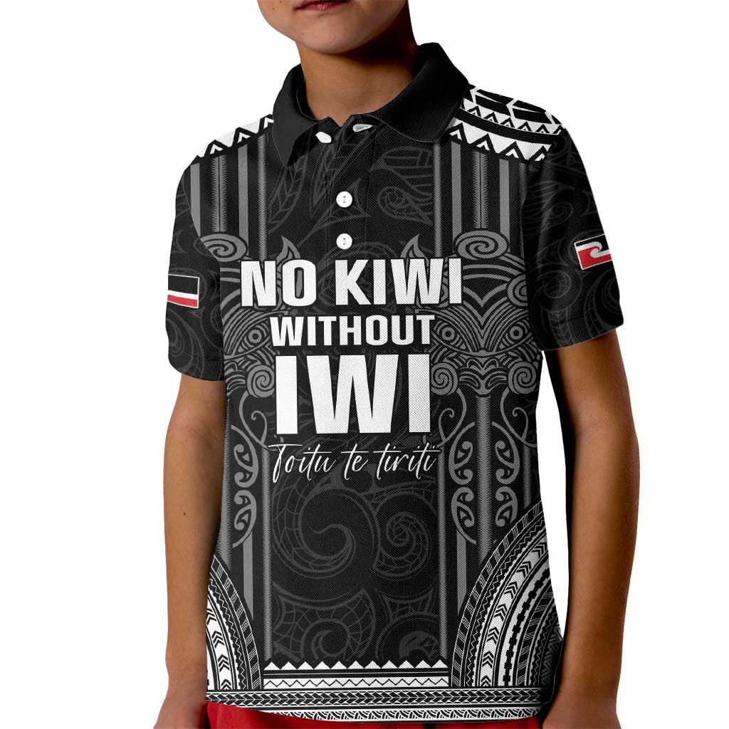 Aotearoa Toitu Te Tiriti Kid Polo Shirt No Kiwi Without Iwi LT05 - Vibe Hoodie Shop