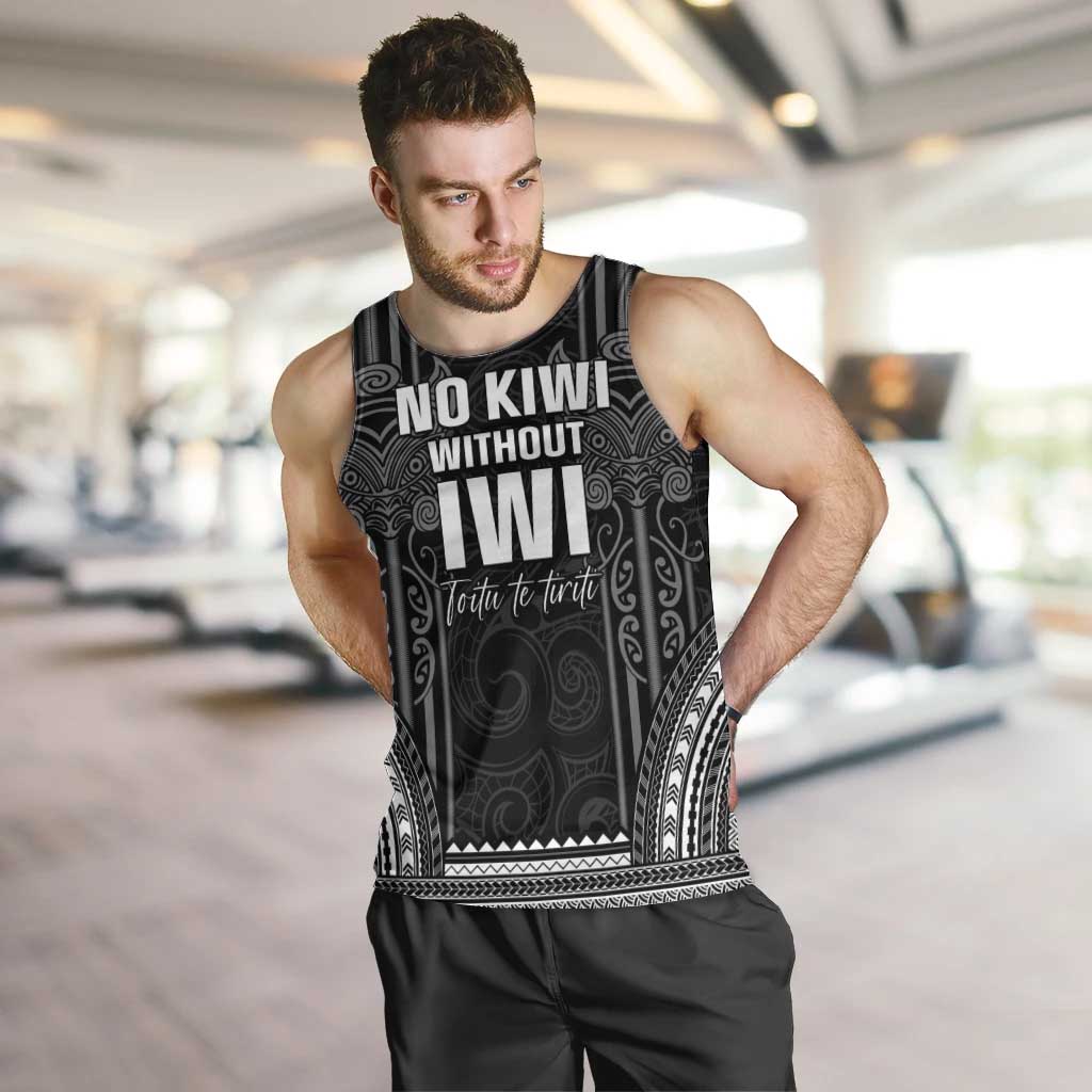 Aotearoa Toitu Te Tiriti Men Tank Top No Kiwi Without Iwi LT05 - Vibe Hoodie Shop