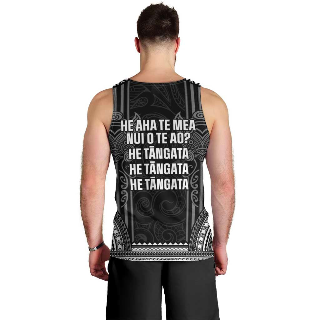 Aotearoa Toitu Te Tiriti Men Tank Top No Kiwi Without Iwi LT05 - Vibe Hoodie Shop