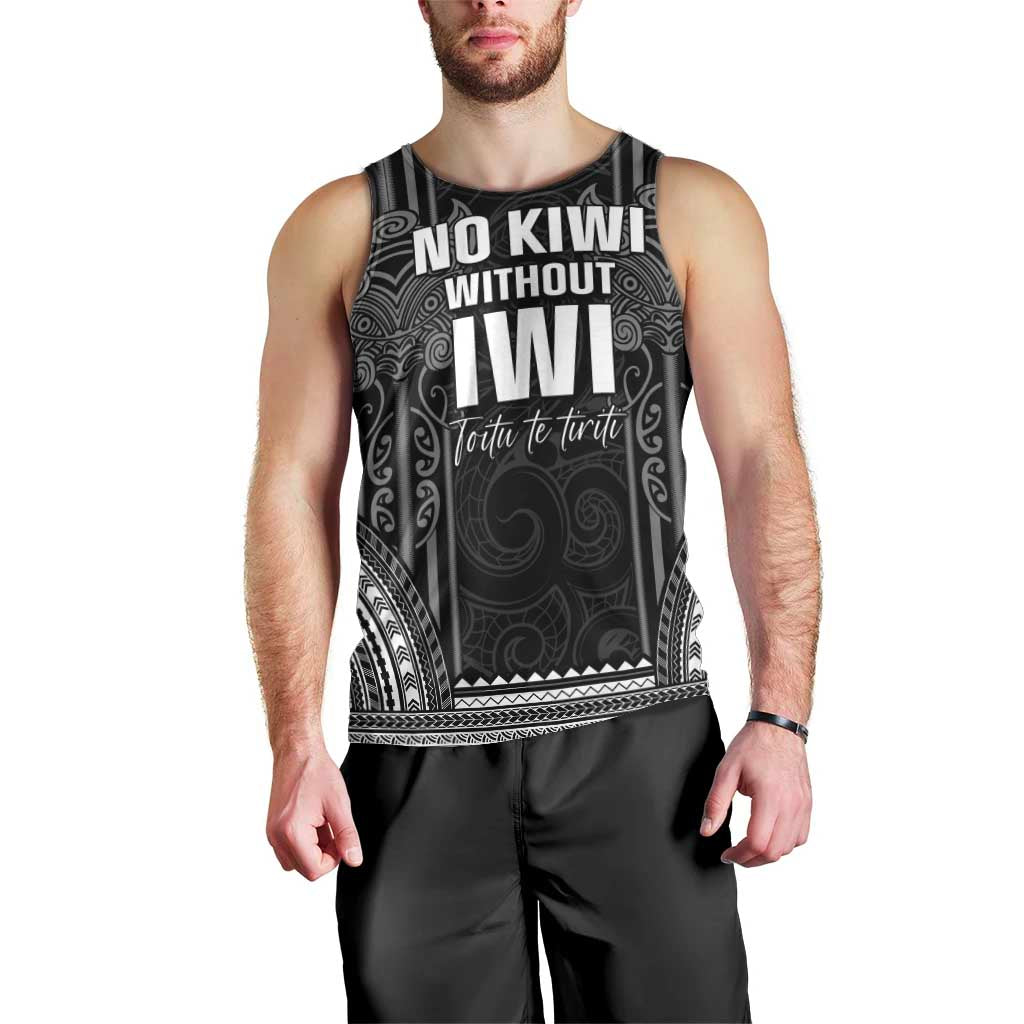 Aotearoa Toitu Te Tiriti Men Tank Top No Kiwi Without Iwi LT05 - Vibe Hoodie Shop