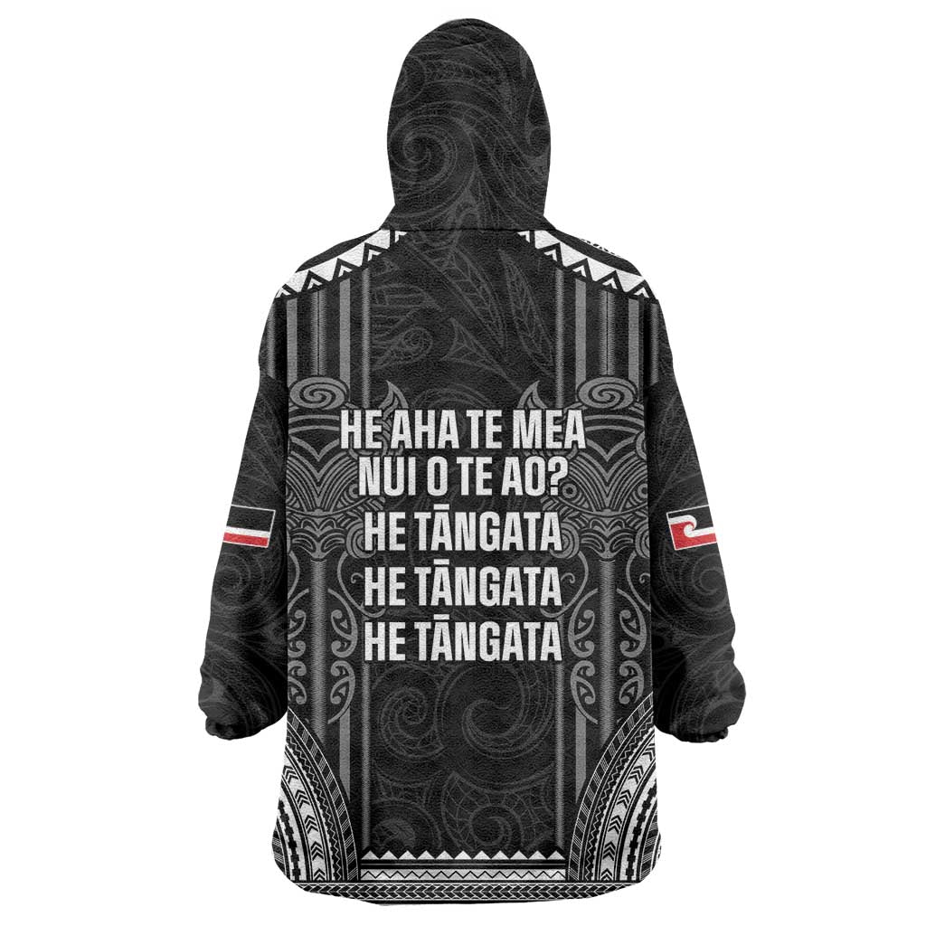 Aotearoa Toitu Te Tiriti Wearable Blanket Hoodie No Kiwi Without Iwi LT05 - Vibe Hoodie Shop