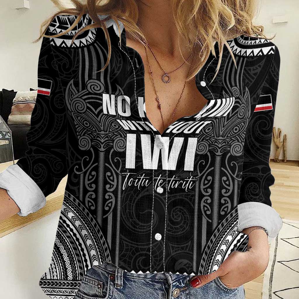 Aotearoa Toitu Te Tiriti Women Casual Shirt No Kiwi Without Iwi LT05 - Vibe Hoodie Shop