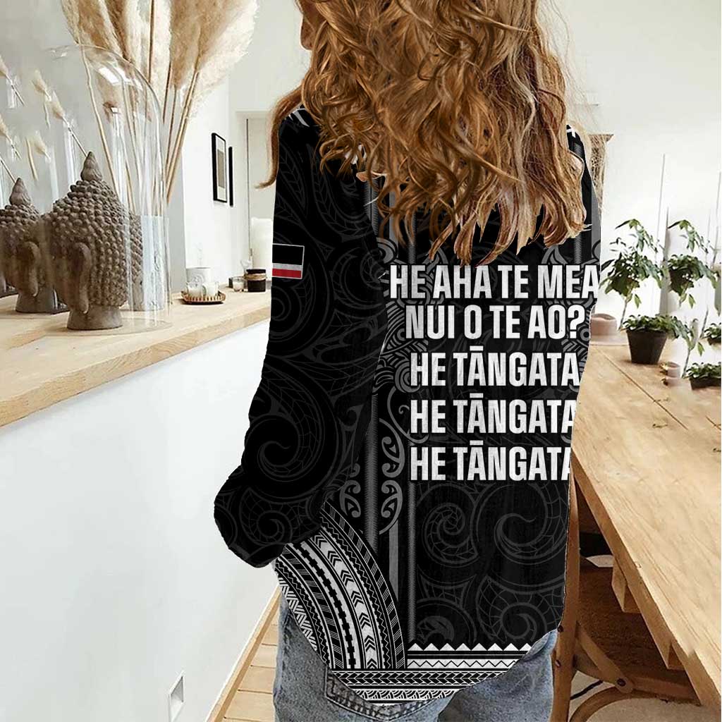 Aotearoa Toitu Te Tiriti Women Casual Shirt No Kiwi Without Iwi LT05 - Vibe Hoodie Shop