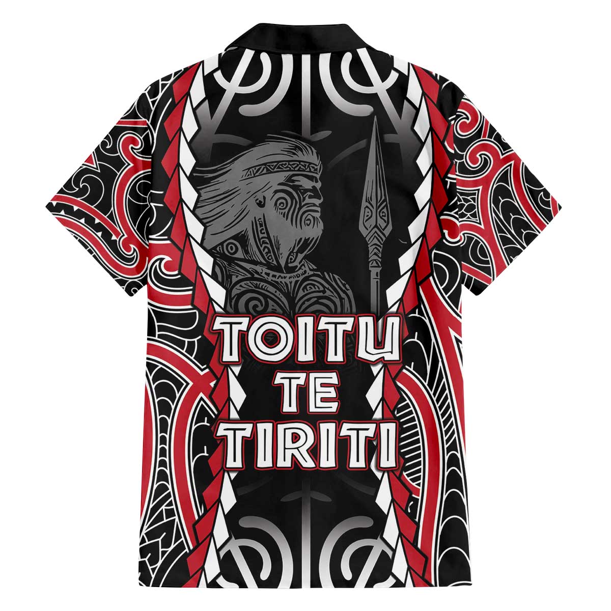 Aotearoa Waitangi Day Family Matching Off The Shoulder Long Sleeve Dress and Hawaiian Shirt Maori Warrior Tribal Tattoo