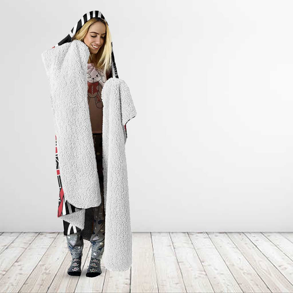 Aotearoa Waitangi Day Hooded Blanket Maori Warrior Tribal Tattoo