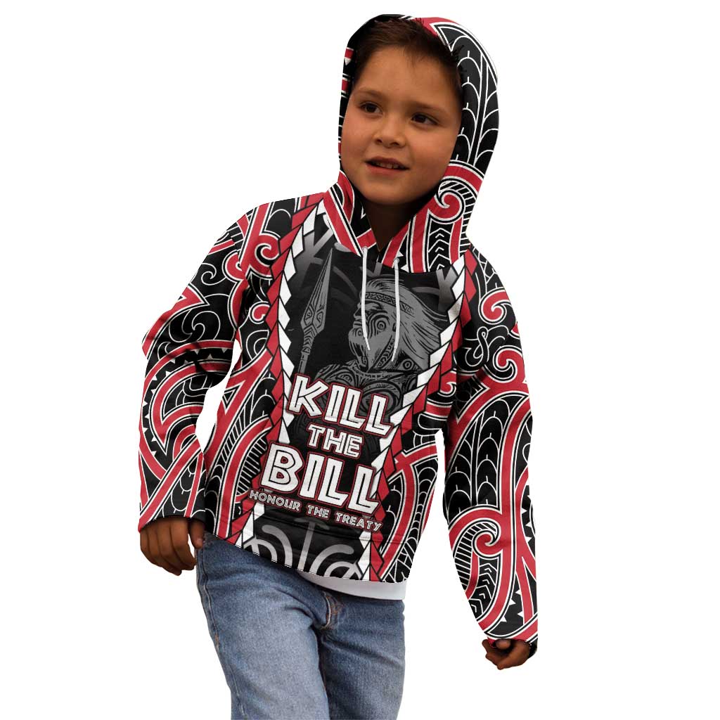 Aotearoa Waitangi Day Kid Hoodie Maori Warrior Tribal Tattoo LT05 - Vibe Hoodie Shop