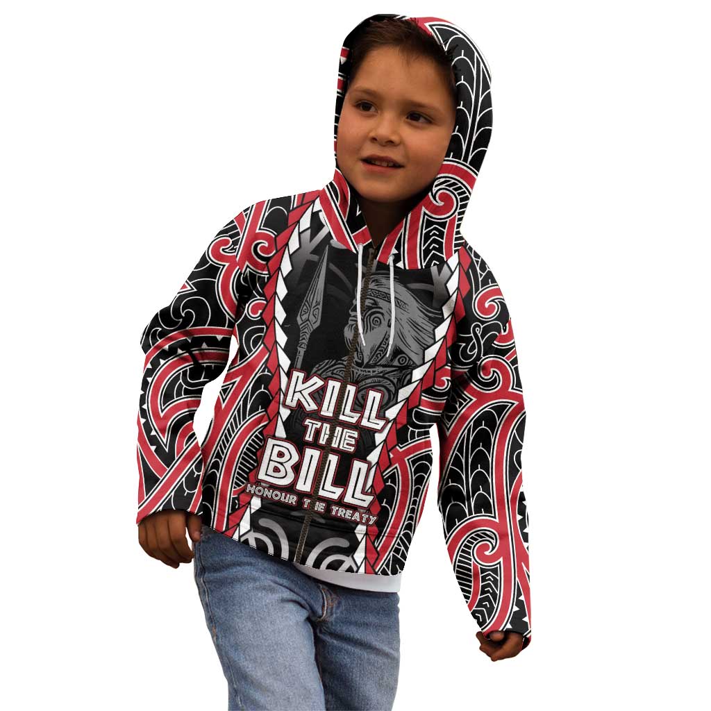 Aotearoa Waitangi Day Kid Hoodie Maori Warrior Tribal Tattoo LT05 - Vibe Hoodie Shop