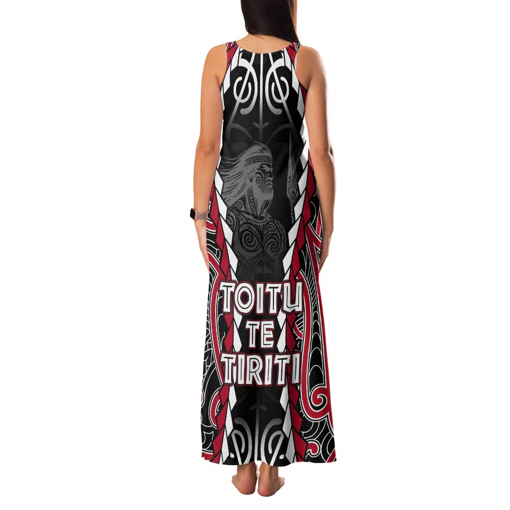 Aotearoa Waitangi Day Tank Maxi Dress Maori Warrior Tribal Tattoo