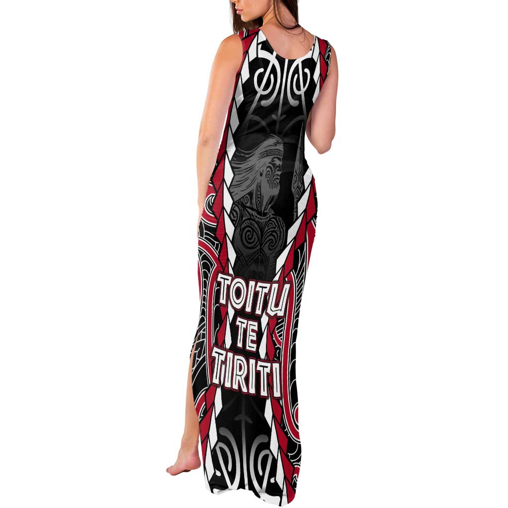 Aotearoa Waitangi Day Tank Maxi Dress Maori Warrior Tribal Tattoo