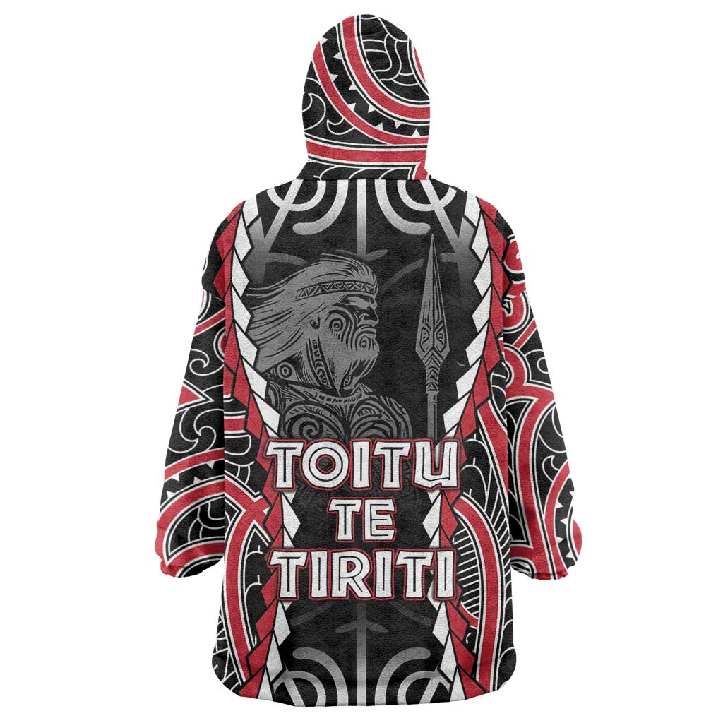 Aotearoa Waitangi Day Wearable Blanket Hoodie Maori Warrior Tribal Tattoo LT05 - Vibe Hoodie Shop