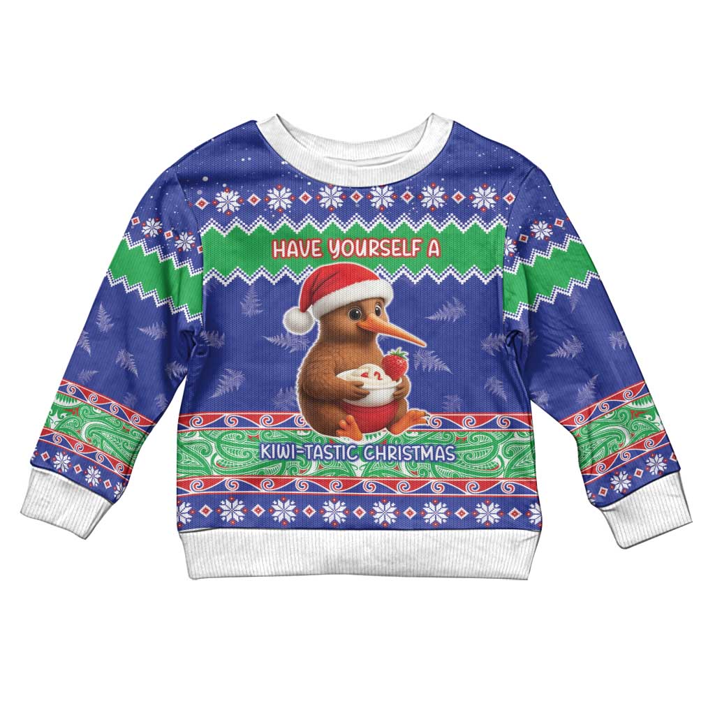 New Zealand Christmas Kid Ugly Christmas Sweater Have Yourself A Kiwi-tastic Christmas - Vibe Hoodie