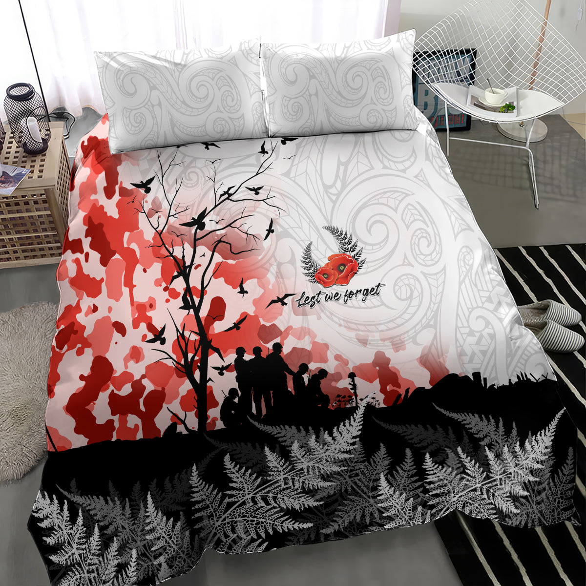 Kei Wareware Tatou New Zealand ANZAC Day Bedding Set Lest We Forget LT05 - Vibe Hoodie Shop
