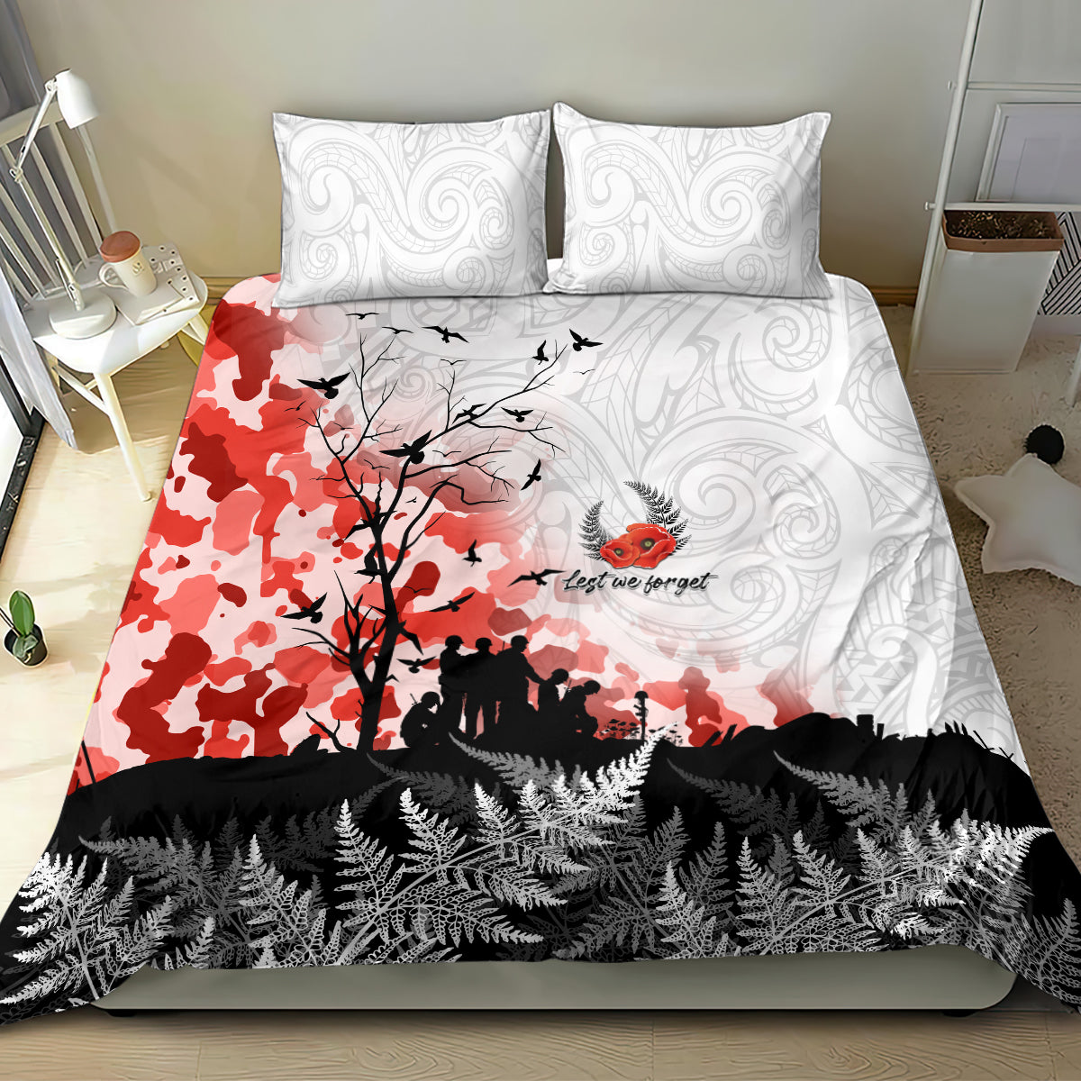 Kei Wareware Tatou New Zealand ANZAC Day Bedding Set Lest We Forget LT05 - Vibe Hoodie Shop