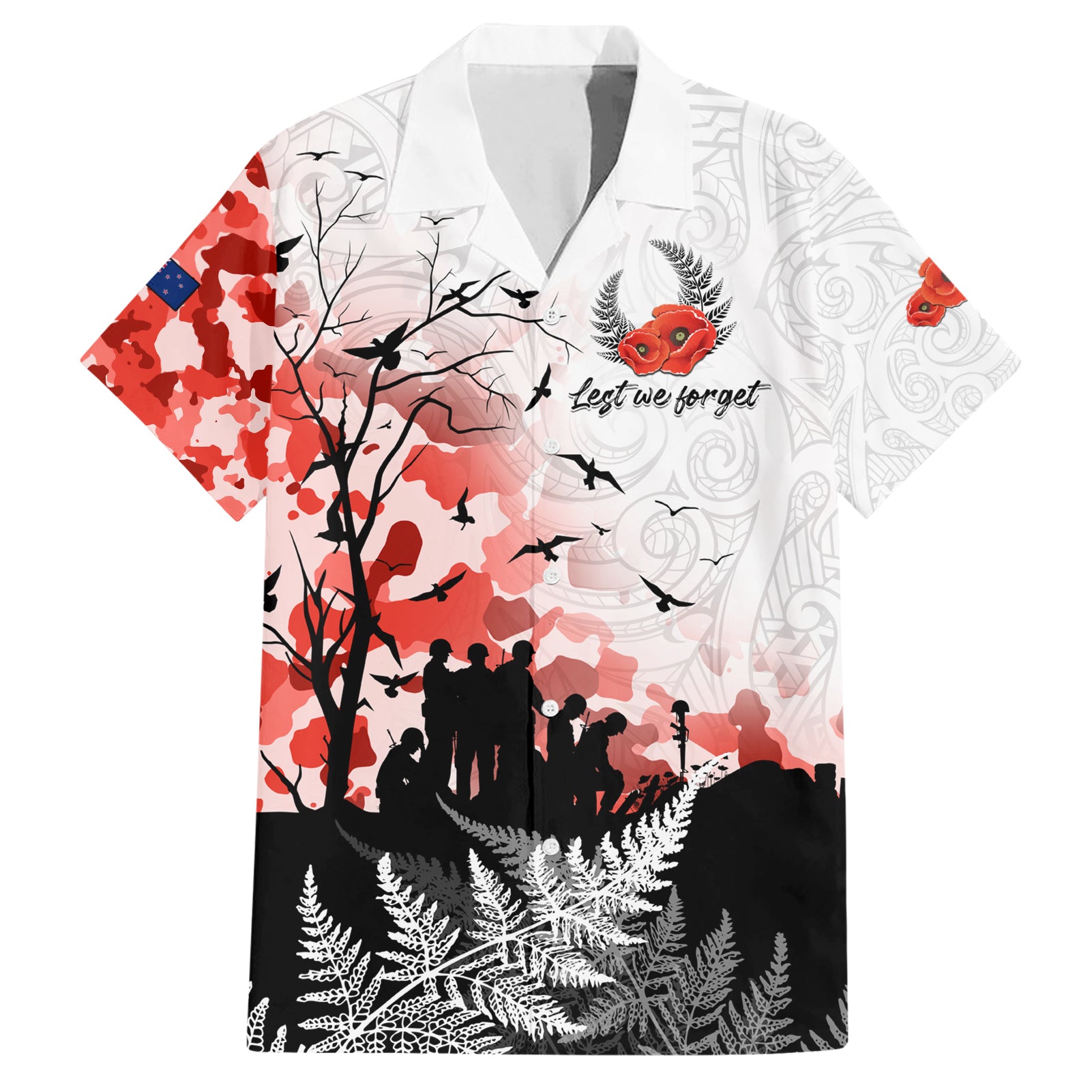 Kei Wareware Tatou New Zealand ANZAC Day Hawaiian Shirt Lest We Forget LT05 - Vibe Hoodie Shop