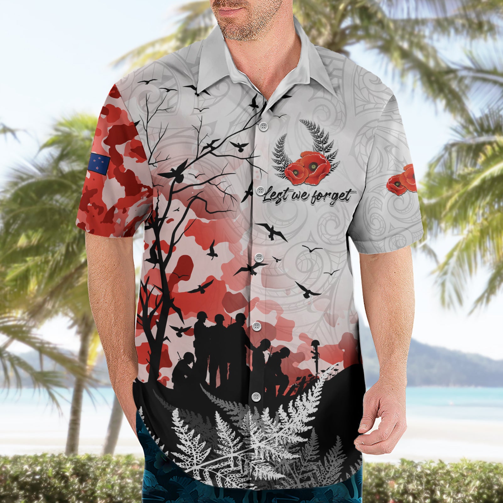 Kei Wareware Tatou New Zealand ANZAC Day Hawaiian Shirt Lest We Forget LT05 - Vibe Hoodie Shop