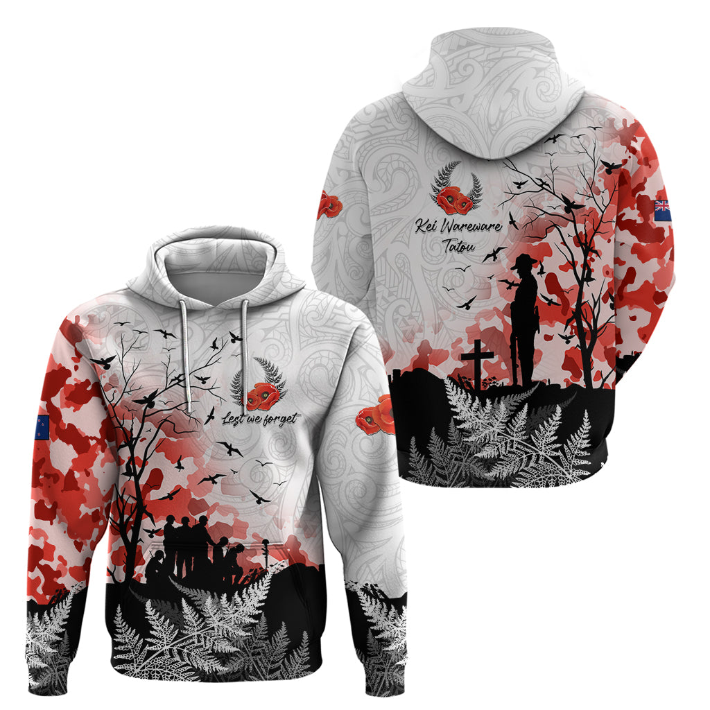 Kei Wareware Tatou New Zealand ANZAC Day Hoodie Lest We Forget LT05 - Vibe Hoodie Shop