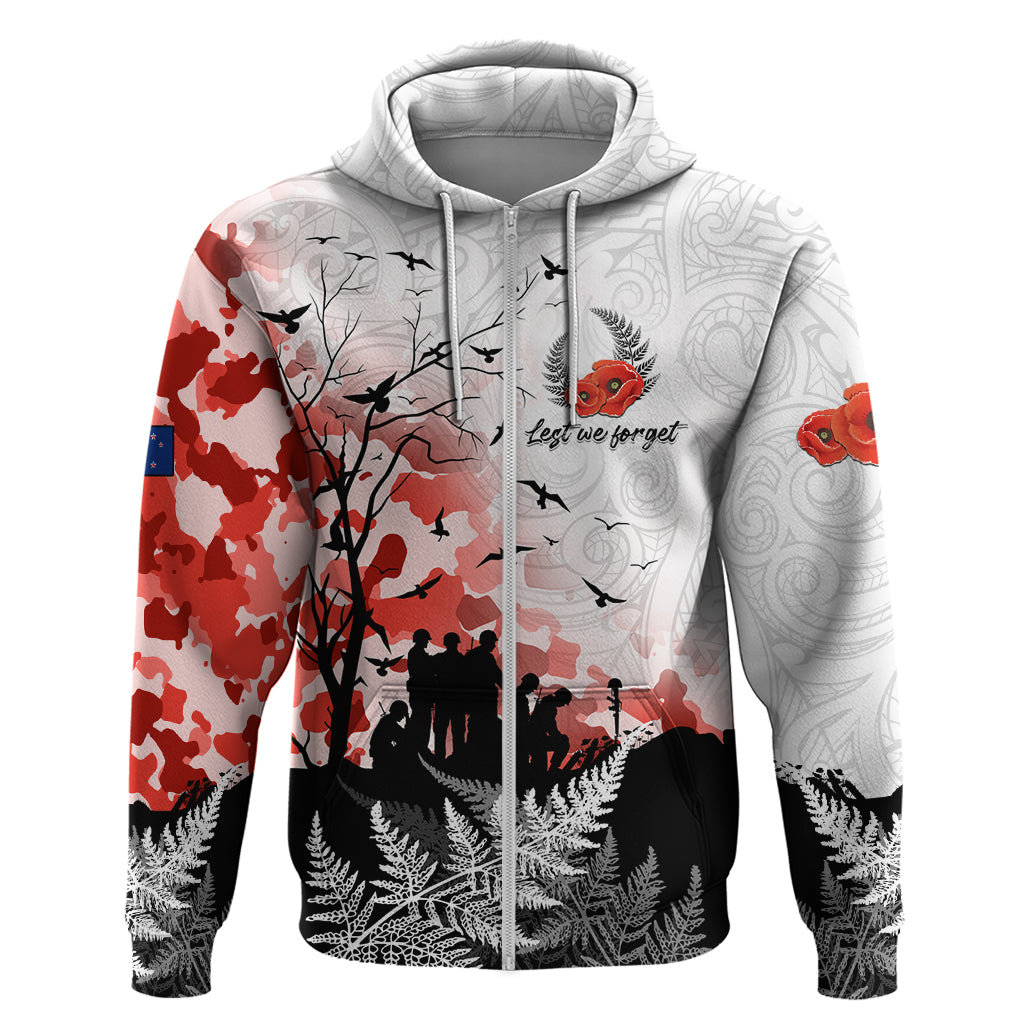 Kei Wareware Tatou New Zealand ANZAC Day Hoodie Lest We Forget LT05 - Vibe Hoodie Shop
